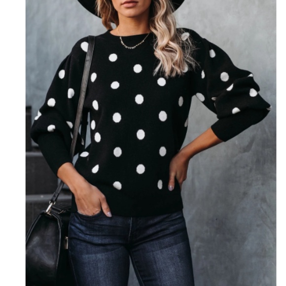 DENOSHA Polka Dot Sweater - Picture 3 of 8